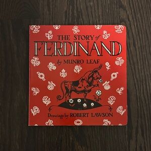 The Story of Ferdinand Vintage Children's Book - Red Cover